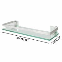 Tempered Glass Shelf with Aluminium Rail | 1 Tier | M&W - Multi