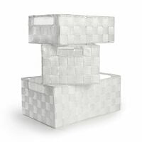 Nylon Storage Baskets - 3 Pack White | Pukkr - White