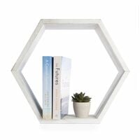 Hexagon Floating Shelves - Set of 3 White | M&W - White