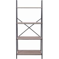Rustic Ladder Shelf - 4 Tier| M&W - Brown