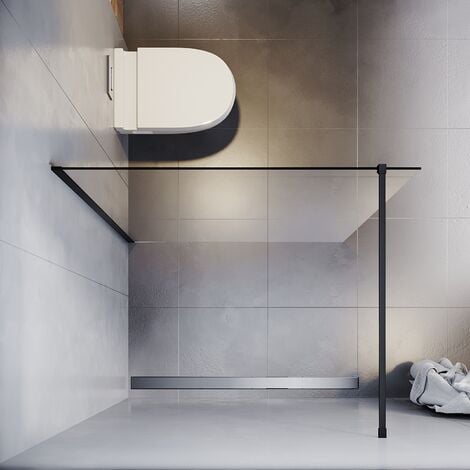 SONNI 10mm Walk in Dusche Duschwände Duschabtrennung NANO Klares Sicherheitsglass 120x200cm mit Stabilisator