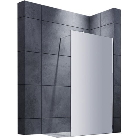 SONNI  8mm Glas Walk In Dusche Duschwände Duschabtrennung  Duschkabine mit Stabilisator Nano ESG 80x200cm vollsatiniert