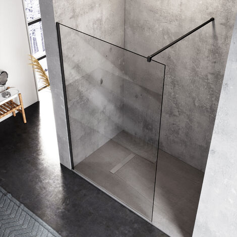 SONNI 10mm Walk In Dusche Duschwand NANO Klares Sicherheitsglas 140x200cm mit 120cm Stabilisierungsstange