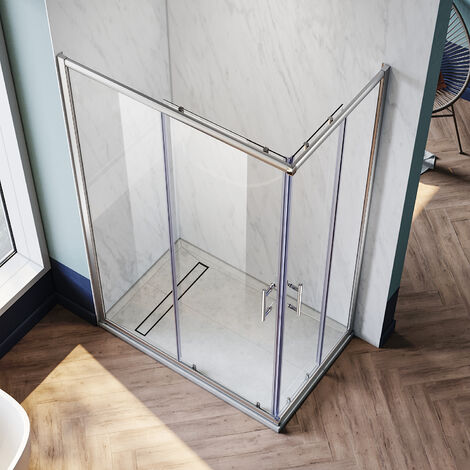 SONNI Duschkabine 120x185 Cm – ESG-Glastür Als S Produktbild-Vorschau 9