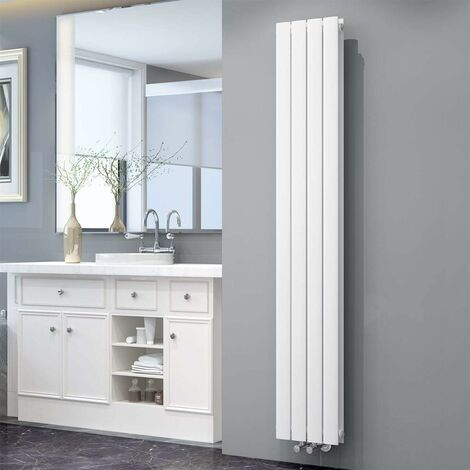 ELEGANT Design Heizkörper Flachheizkörper Weiß 1800x308mm Vertikal Doppellagig