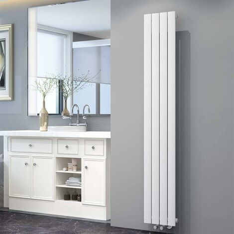 ELEGANT Design Heizkörper Flachheizkörper Weiß 1800x308mm Vertikal Einlagig