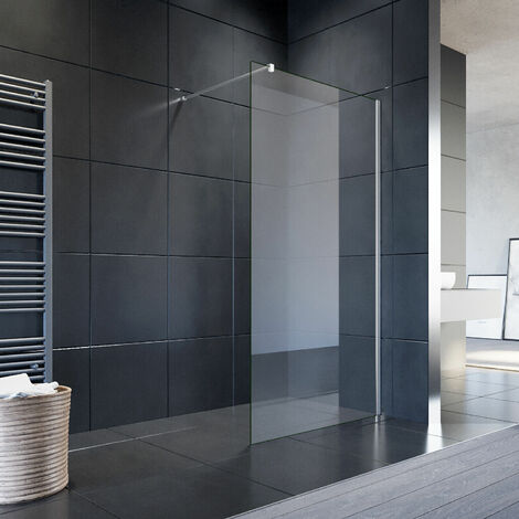 SONNI Walk In Dusche Duschwand Duschabtrennung Duschkabine mit Stabilisator Nano ESG Glas 8mm 110x200cm