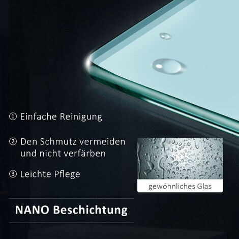SONNI Duschwand  Badewannenaufsatz Dusche Glas Duschabtrennung 2-teilig Faltbar 180° schwenkbar NANO glas 120(B)x140(H)cm