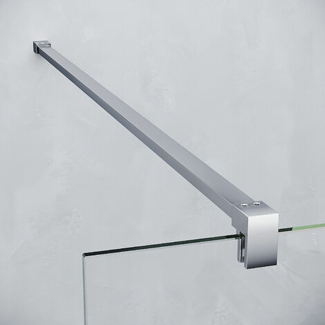 SONNI Duschwan Walk In Dusche Duschabtrennung Duschkabine 8mm Nanobeschichtung ESG Klarglas mit 100cm Stabilisator 90x200cm