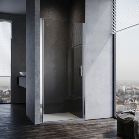 SONNI Duschtür Nischendrehtür Nano dusche Duschtrennwand Beschichtung Nischentür Schwingtür 80 x 195 cm ESG Glas Dusche Glastür Dusche Pendeltür