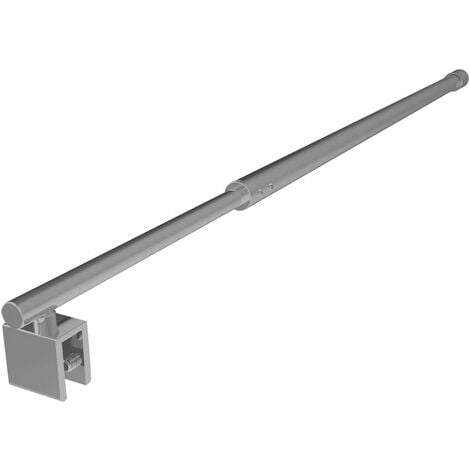 Schulte Stabilisator für 5-8 mm Glas, kürzbar und winkelbar, Haltestange  für Glas/Wand Stabilisation, Wandhalterung für Duschwand, Edelstahloptik,  Individuell kürzbar, 122 cm