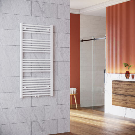 SONNI Handtuchtrockner Bad Badheizkörper Heizkörper Mittelanschluss Handtuchwärmer Weiß 1200x600mm (1/5)