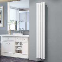 ELEGANT Design Heizkörper Flachheizkörper Weiß 1800x308mm Vertikal Doppellagig