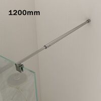 SUNXURY Haltestange Dusche Duschwand Edelstahl 120cm - Metallisch