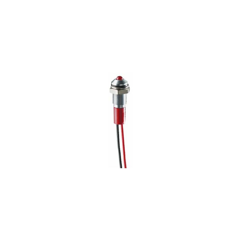10 Pièces Voyants Lumineux Ronds AC220V Rouge — Diamètre 7 Mm — Pour Tableau électrique, Signalisation