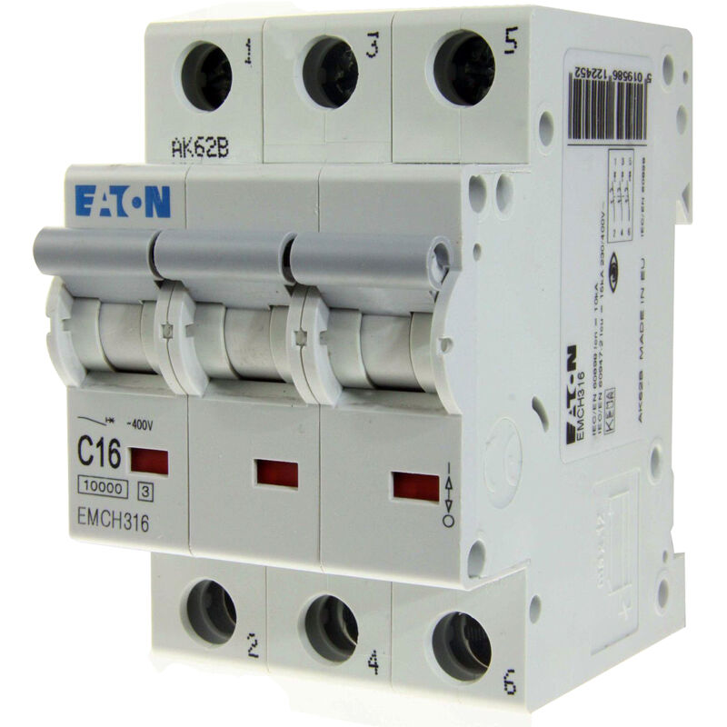 Disjoncteur Triphasé 3P+N - 16A - 10kA - Courbe C, IMO