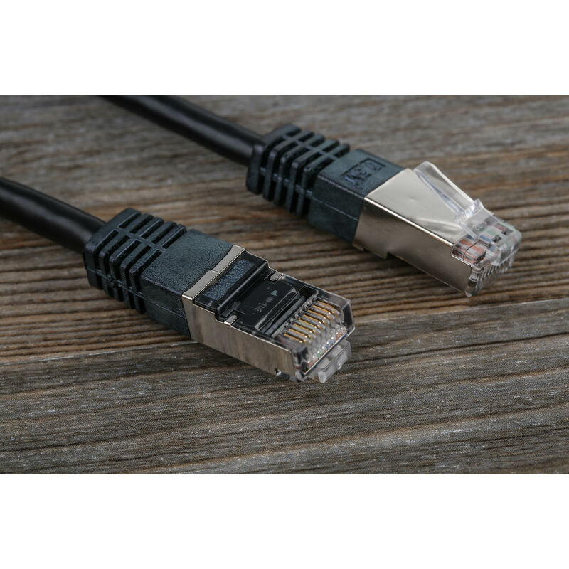 Câble RJ45 CAT 7 S/FTP a connecteurs CAT 6a - Noir - (2m) - Achat / Vente  sur