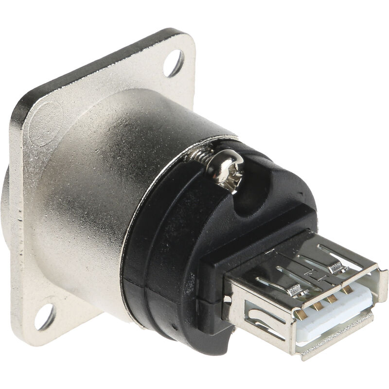 Connecteur USB Mini Femelle RS PRO, Montage panneau, Droit ( Prix pour 1 )
