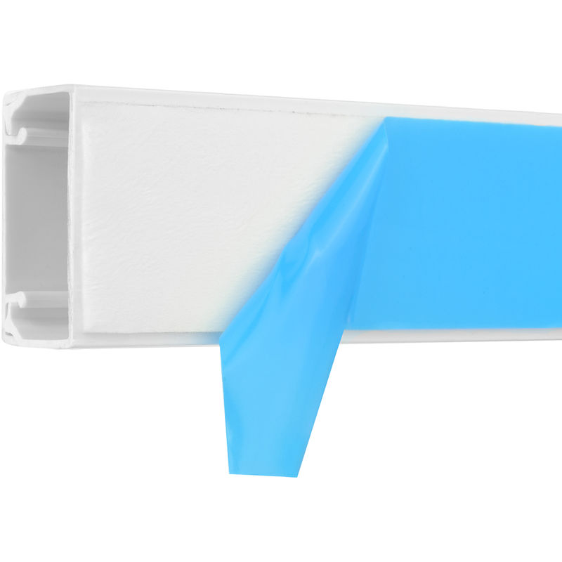 Goulotte de câble autocollante Blanc 16 x 25 mm - Sunu Equipement