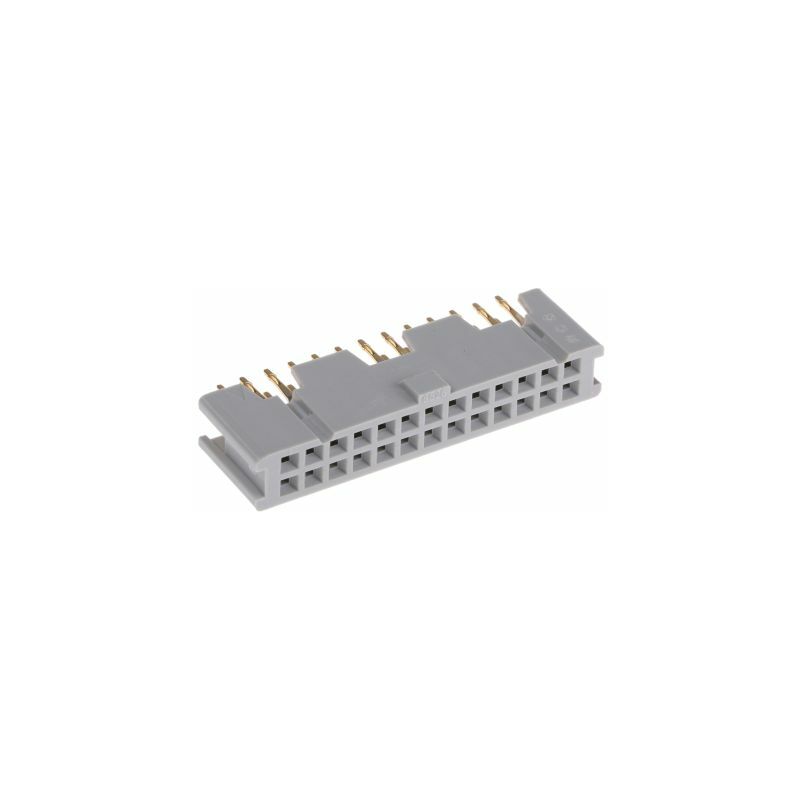 Connecteur femelle pour CI, 26 contacts, 2 rangées, 2.54mm, Traversant, Droit ( Prix pour 1 )