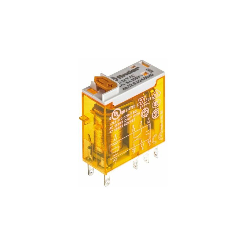 Relais FINDER 24V + Support – 2 Contacts, 8A/250V, Occasion Testé, Pour Installations électriques