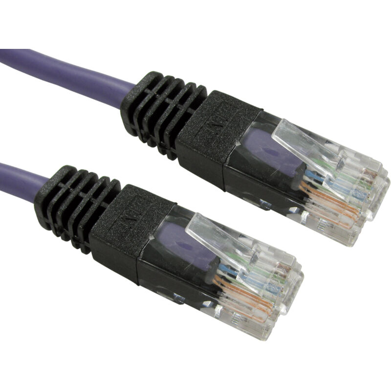 Lot De 50 Câbles Ethernet RJ45 Cat5e 1,5m (5 Pieds) Violet, Neufs