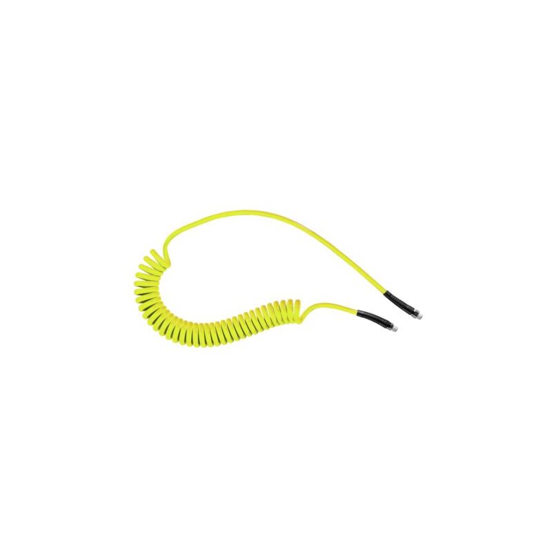 Lumonic Tuyau Spiralé PU 6,5mm/10mm 5m Avec Raccord Rapide - Pour Compresseurs Outils Pneumatiques