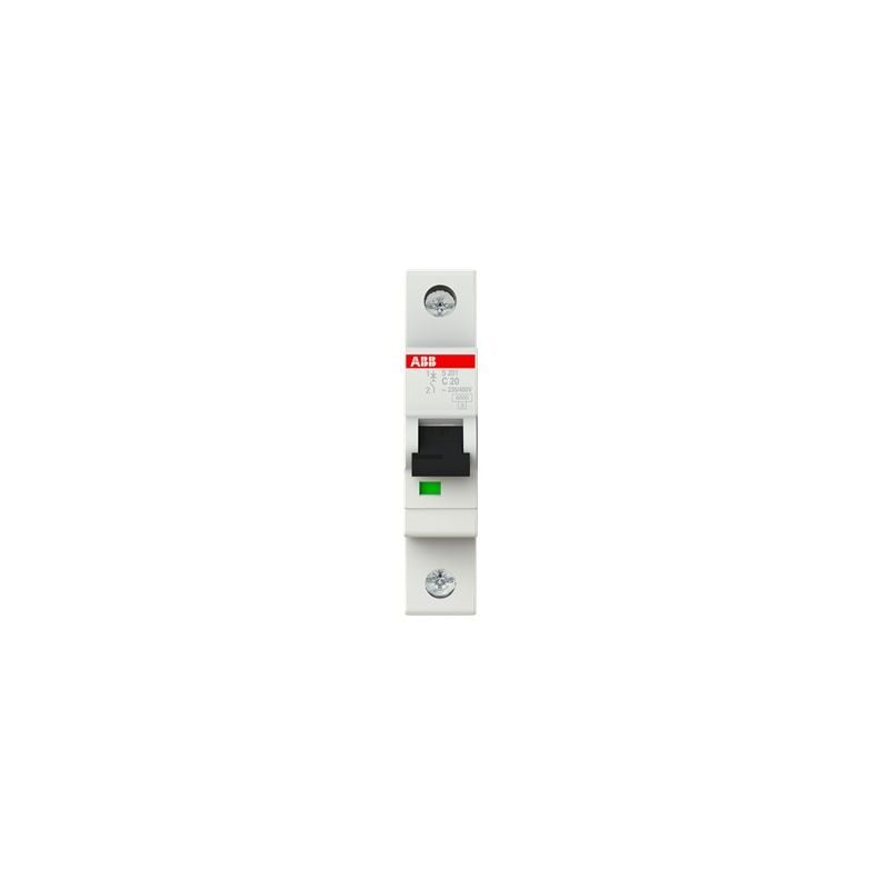 Disjoncteur ABB S200 1P, 20A, montage rail DIN ( Prix pour Boîte de 1 )