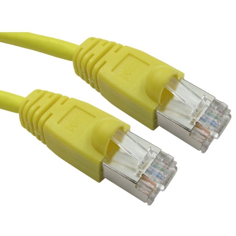 Câble Réseau CAT 6 RJ45 – 10 Mètres – Jaune – Gigabit – Lot Patch Plomb