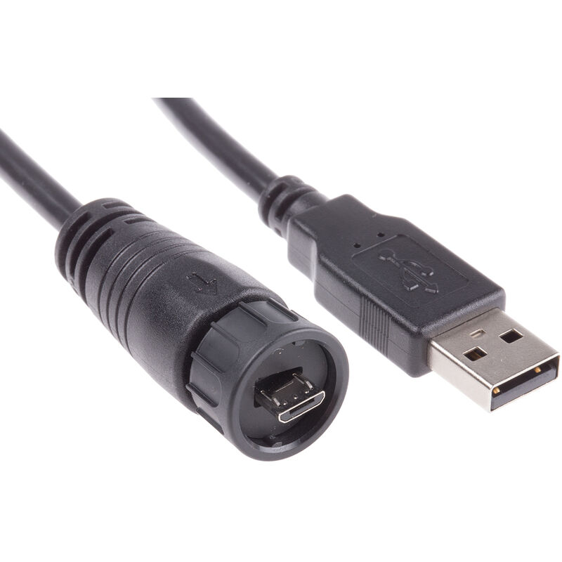 Câble USB RS PRO, USB A mâle vers Micro USB B mâle, Noir, 2m ( Prix pour