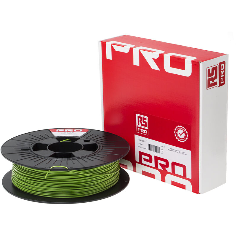 Filament pour imprimante 3D RS PRO, PLA, Ø 1.75mm, Bleu/vert, 1kg