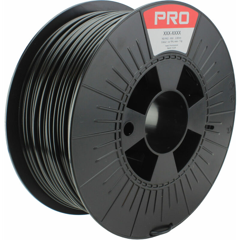 Filament pour imprimante 3D, PLA, Ø 2.85mm, Noir, 1kg, FDM ( Prix pour 1 )
