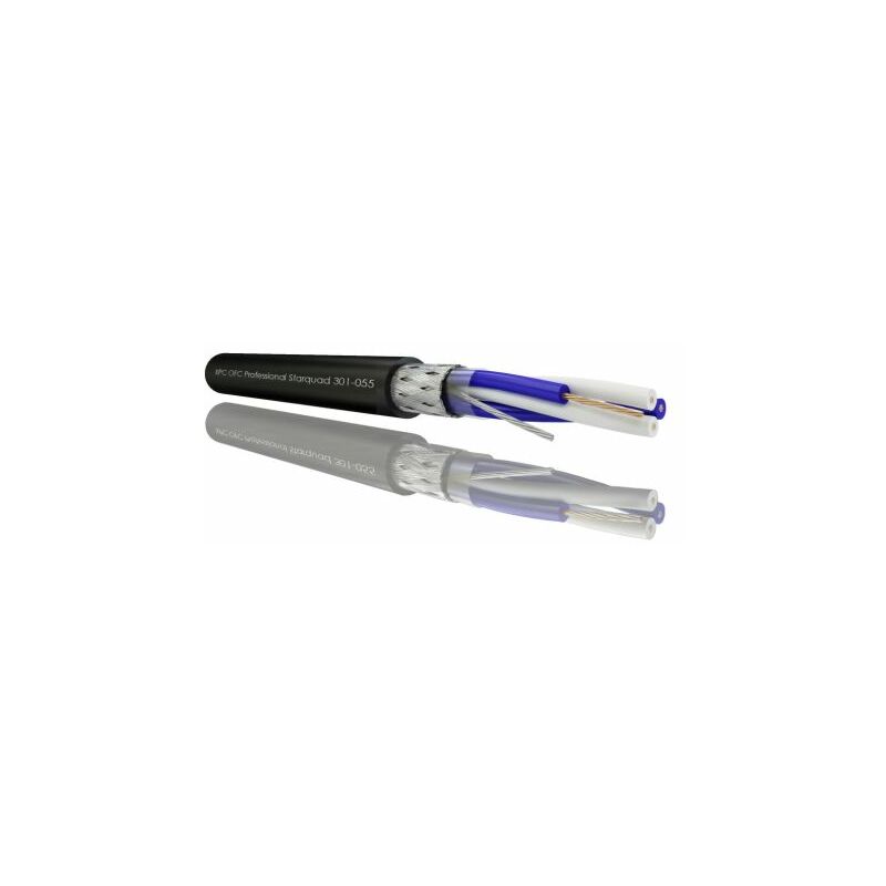 UPG - Câble d'alarme d'incendie et Haut-Parleur Blindé, Toronné, 16AWG/2C, Résistance au Feu FPLP/CMP , 1000pi, Noir