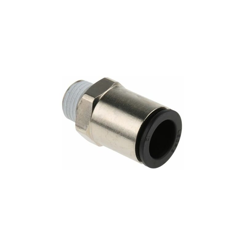 Adaptateur droit fileté Legris LF3000 vers Enfichable, 12 mm R 1/4 Mâle ( Prix pour Paquet de 2 )