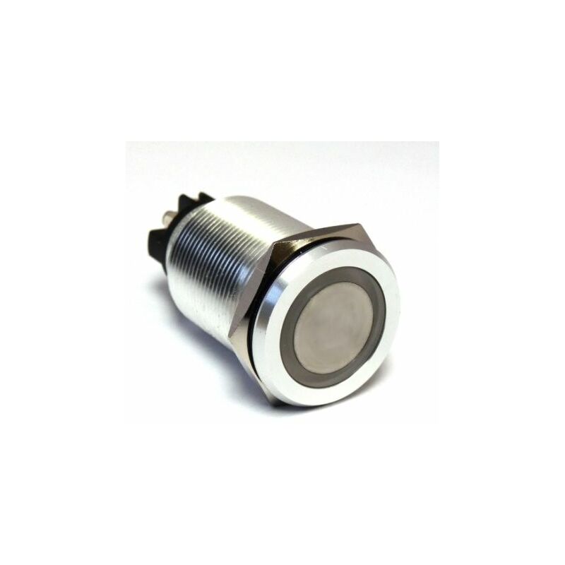 Bouton-poussoir, Verrouillable lumineux, LED Vert, Unipolaire à une