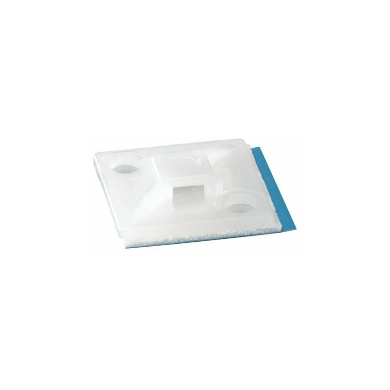 100 Socles Adhésifs Pour Serre-câbles - 19x19 Mm, Plastique, Lot De Fixation Pratique