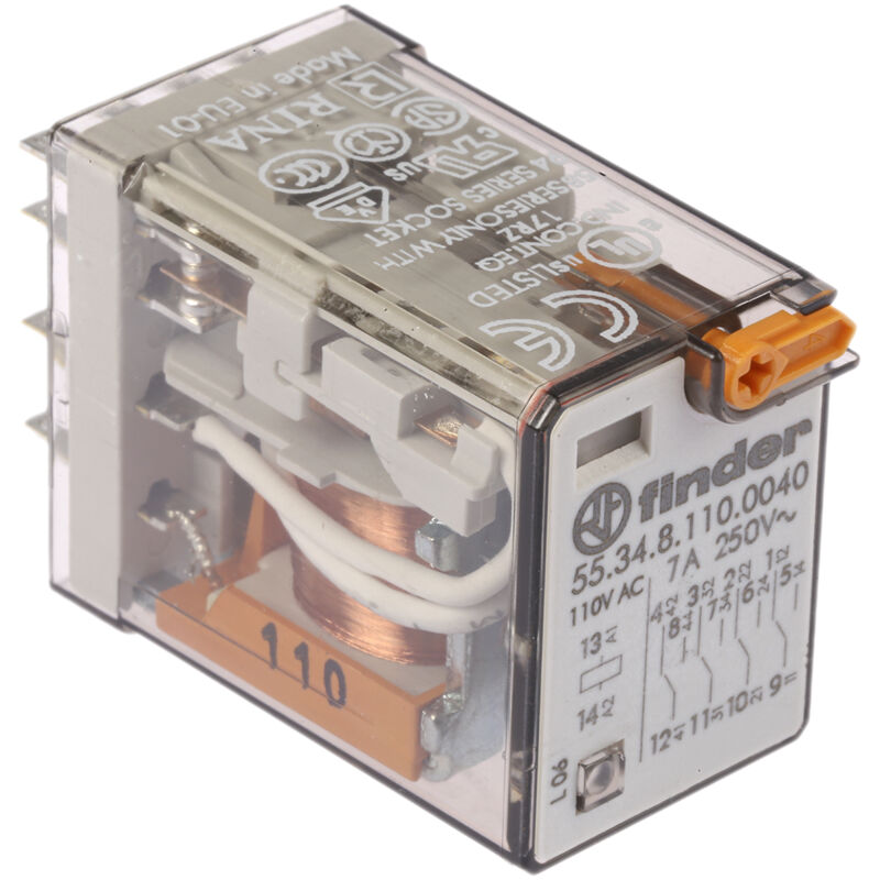 Relais Finder 66 230V DPST 50A - Bobine 230V, Contacts Enfichables, Pour Automatismes Industriels - 2