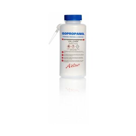 Bouteille de laboratoire RS PRO bouchon Bleu , gradue, 500ml, en  Polythylne basse densit,  Col Large ( Prix pour Paquet de 5 )