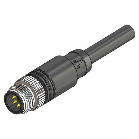 Câble d'actionneur RS PRO 8 conducteurs , M12 Mâle pré-câblé, 2m ( Prix pour 1 )