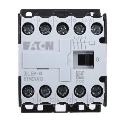 Contacteur Eaton série DILEM, 3 pôles , 3NO, 9 A, 380 V c.a., 4 kW ( Prix pour 1 )