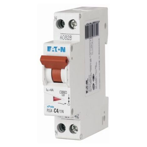 Disjoncteur unipolaire 4A – Courbe de déclenchement type C – Montage rail DIN – Pour installations électriques professionnelles – Moeller