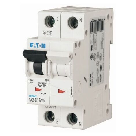 Disjoncteur Eaton Eaton Moeller 1P+N, 32A, montage rail DIN ( Prix pour 1 ) (1/2)