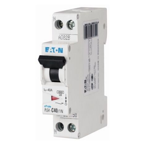 Disjoncteur 40A 1P+N courbe C - à vis - 264750 - Eaton