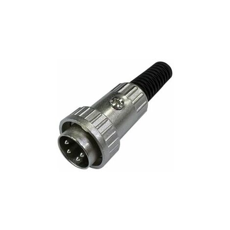 Connecteur DIN RS PRO, 4 contacts, Mâle, Montage sur câble ( Prix pour 1 )