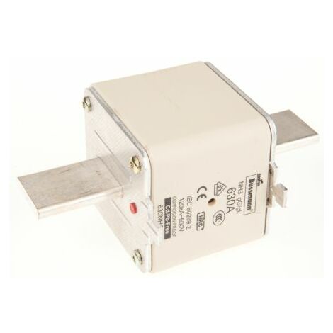 Fusible BS88 à pattes centrées 630A Eaton NH3 500V c.a., gG - gL ( Prix pour 1 )