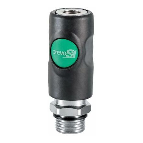 Raccord rapide de sécurité PREVOST, Filetage vers Mâle G 1/4 Mâle 1/4pouces Euro 7.2, Euro 7.4 en Corps Composite ( Prix pour 1 )
