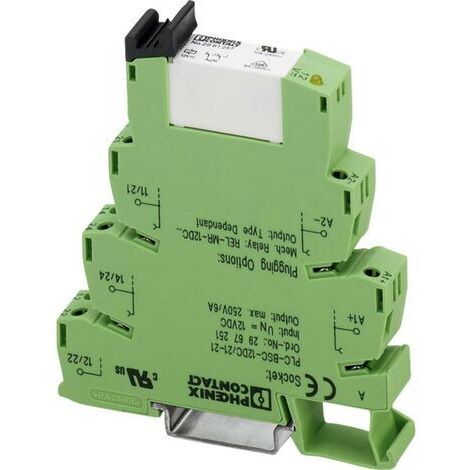 Relais d'interface Phoenix Contact PLC-RSC- 24DC/21-21, 24V c.c., 2 RT, montage Rail DIN ( Prix pour 1 ) (1/2)