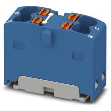 Bloc de distribution Phoenix Contact 4 voies, section de fils 2,5 mm², 17.5A, 450 V ( Prix pour Paquet de 30 ) (1/3)