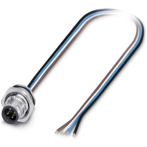 Câble d'actionneur Phoenix Contact 4 conducteurs , M12 Mâle pré-câblé, 500mm ( Prix pour 1 ) (1/3)