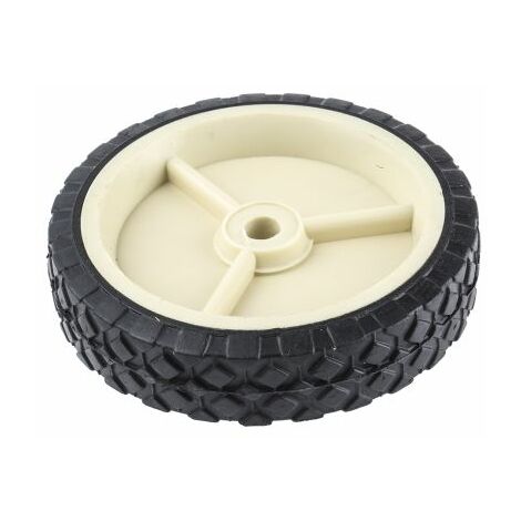 Roue pleine 150mm – Charge max 50kg – Alésage lisse 12mm – Caoutchouc pour surfaces planes – Compatible chariots et meubles roulants